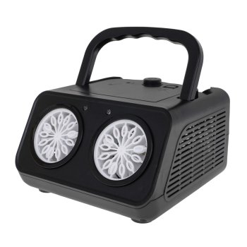 Maszyna Wytwornica do Baniek Mydlanych dla dzieci 3+ i dorosłych + 2 Dysze + Wentylator + Podświetlenie LED + Płyn do baniek